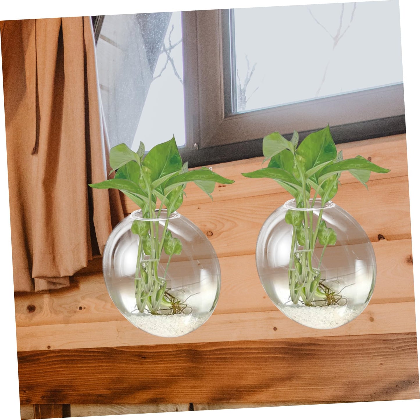 BIUDECO Wall Hanging Glass Terrarium Planter Stylish Hydroponic Flower Vase for Indoor Plants Transparent Design for Home Decor for Succulents and Plant Arrangements