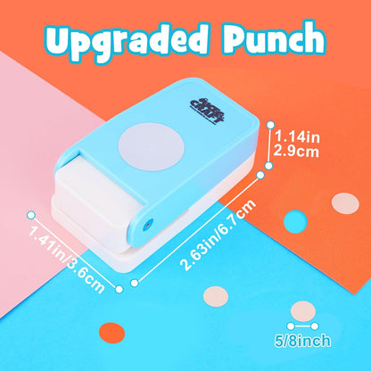 UCEC Craft Hole Puncher, 5/8" Hole Punch, 50% Labor Savings, Circle Punch, Hole Puncher, Paper Punch for Kids Paper Crafts DIY Handmade Crafting Scrapbook Tools Cards Arts Fun Projects