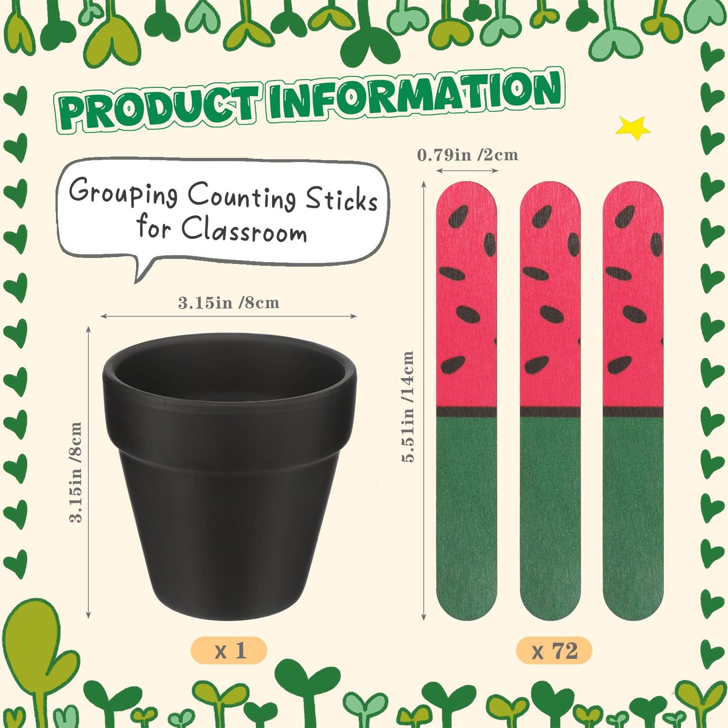 Chunful 72 Flip Name Sticks with Storage Pot Talking Flip Name Stick Counting for Classroom Back to School Management Teacher Essential Student Grouping Tally Educational and Learning Supply(Stylish)