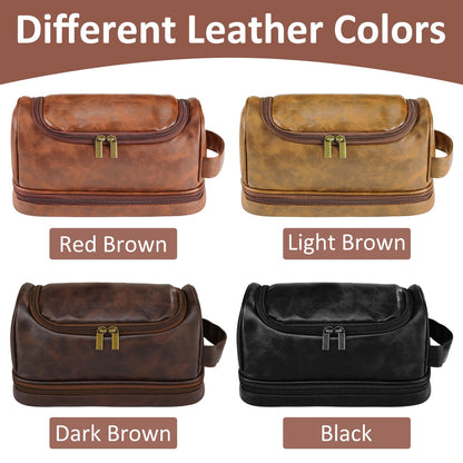 Gifts for Men, Personalized Toiletry Travel Bag ,Shaving Bag for Toiletries Accessories Handcrafted Travel Kit Gift with Custom Pattern and Text, Unique Men Birthday Gifts Ideas, Boyfriend, Dad