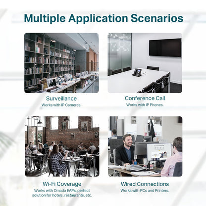 TP-Link TL-SG105MPE | Easy Smart Managed | 4 PoE+ Ports @120W, w/ 1 Uplink Gigabit Port | QoS, Vlan, IGMP & LAG | Fanless | PoE Auto Recovery | 3 Year Protection