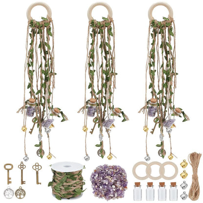FREEBLOSS 3 Set DIY Witch Bells Kit Witch Bells for Door Knob