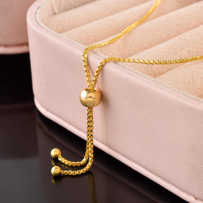 InfinityGemsArt Golden Pyrite Bracelets For Women Natural Birthstone Jewelry Micro Beads Beaded Stone Bolo Slider Crystals Gemstones, 14K Gold Plated Adjustable Chain, Gifts For Her