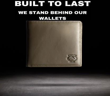 Stealth Mode Leather Bifold Wallet for Men With ID Window and RFID Blocking