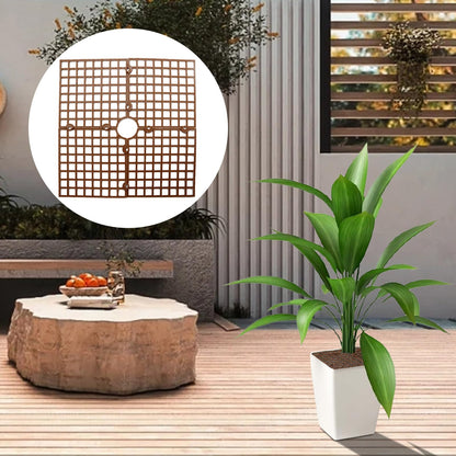 CADUFUELLY 3 Pcs Plant Pot Cover Plant Protector from Animal 11.8" Plant Pot Grid with Center Cutout Cuttable Flower Cover Soil Protectors