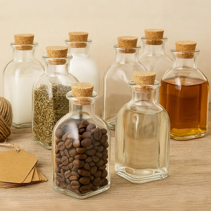 TBWIND 12 Pack 8oz Glass Potion Bottles with Cork