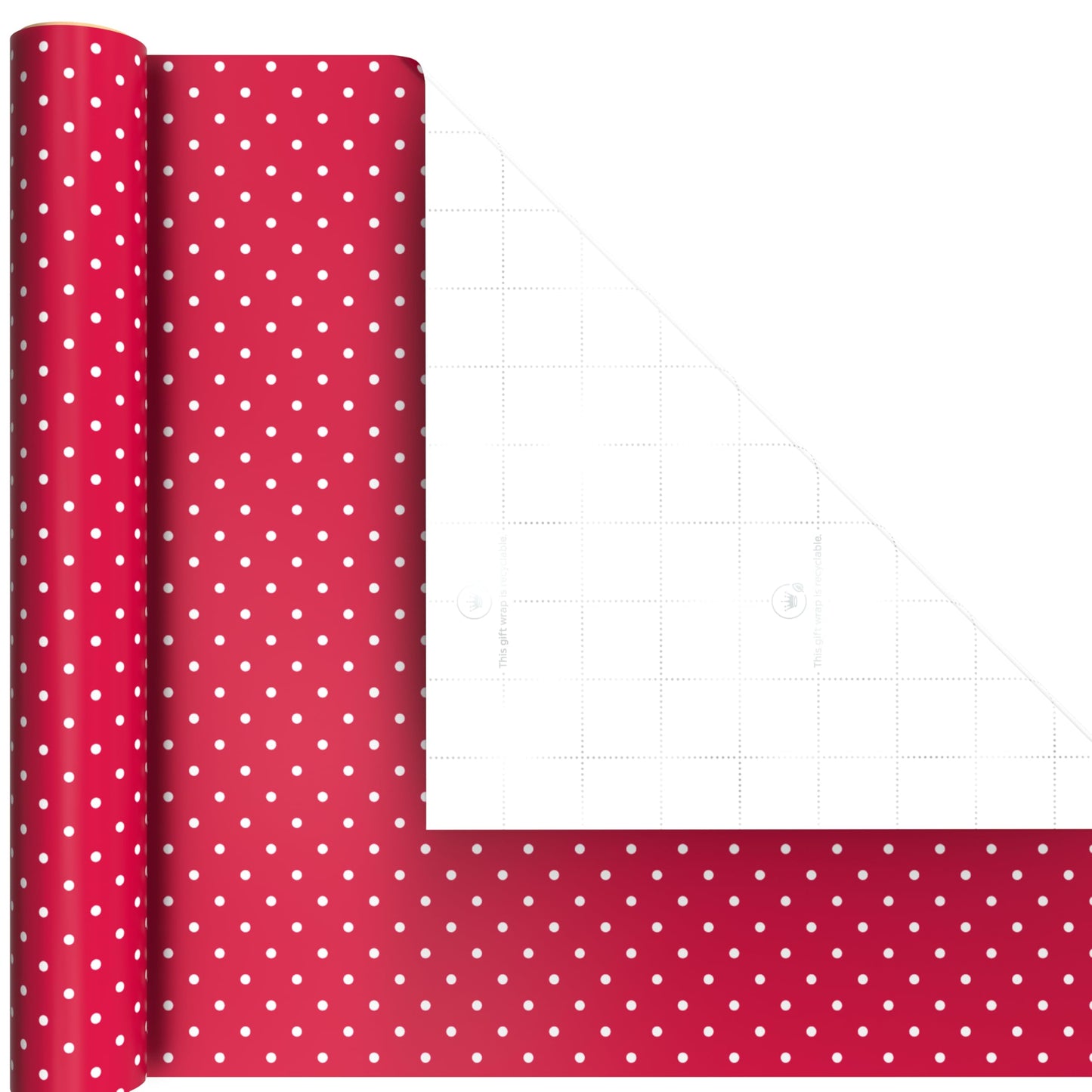 Hallmark Red and Black Wrapping Paper Mini Rolls, 3-Pack (Bows, Diagonal Stripes, Polka Dots) for Valentine's Day, Birthdays, Mother's Day, Bridal Showers - 45 Sq. Ft. Total