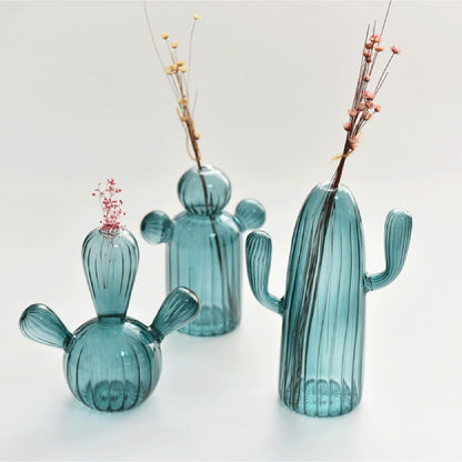 Cactus Glass Vase Flower Plant Flowerpots Decorations Home Hydroponics Terrariums Flower Arrangement Flowerpots Livingooms Decors Cactus