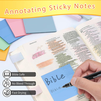 Cdnixwm Pink Bible Study Journaling Kit with Bag for Women, Annotation Kit with Highlighters and Pens, Pencil Case, Emergency Numbers and More, Christian Gifts for Bible Study (Pink-L)
