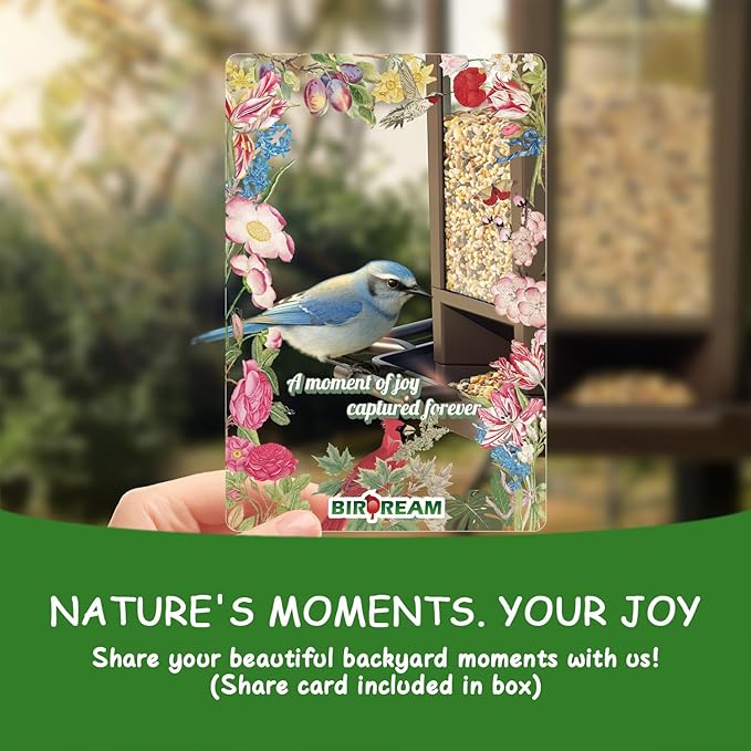 Birdream Hanging Bird Feeders for Outdoor, Fun Installation Pagoda Design Wild Birdfeeder, Attracting Wild Birds Sparrows Finch Cardinal Goldfinch Chickadee - Brown