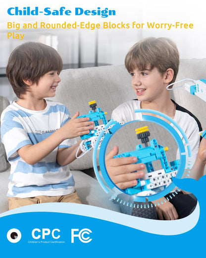 WhalesBot D3 Pro 12-in-1 STEM Wecode Pad Coding Robot Kit for Kids, 388-Piece Educational Building Set with Interactive Storytelling, Ideal Toy for Boys & Girls Ages 6-8