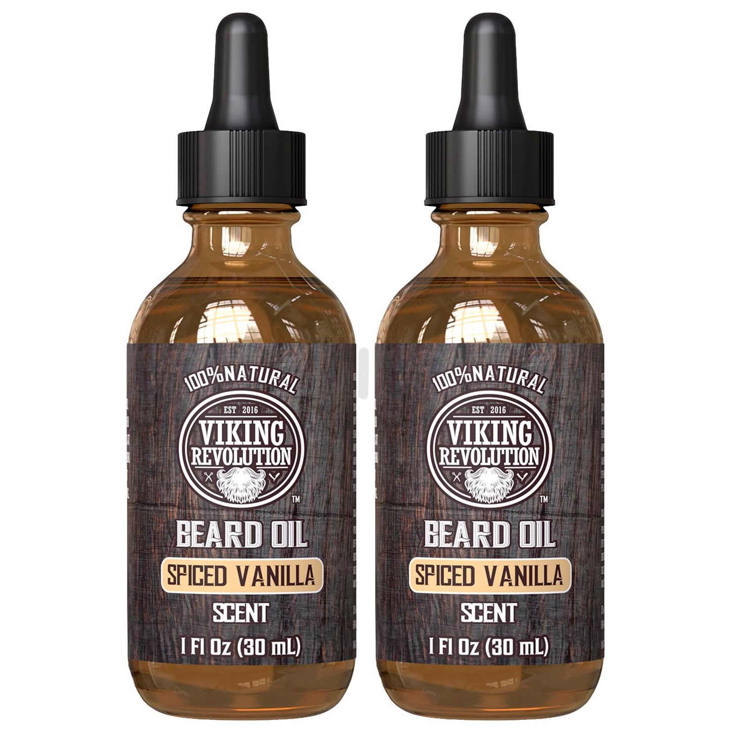 Viking Revolution Sandalwood Beard Oil for Men - Natural Mens Beard Oil with Argan Oil and Jojoba Oil - Beard Softener, Strengthens and Moisturizes - Beard Conditioner for Men (Sandalwood, 1 Pack)