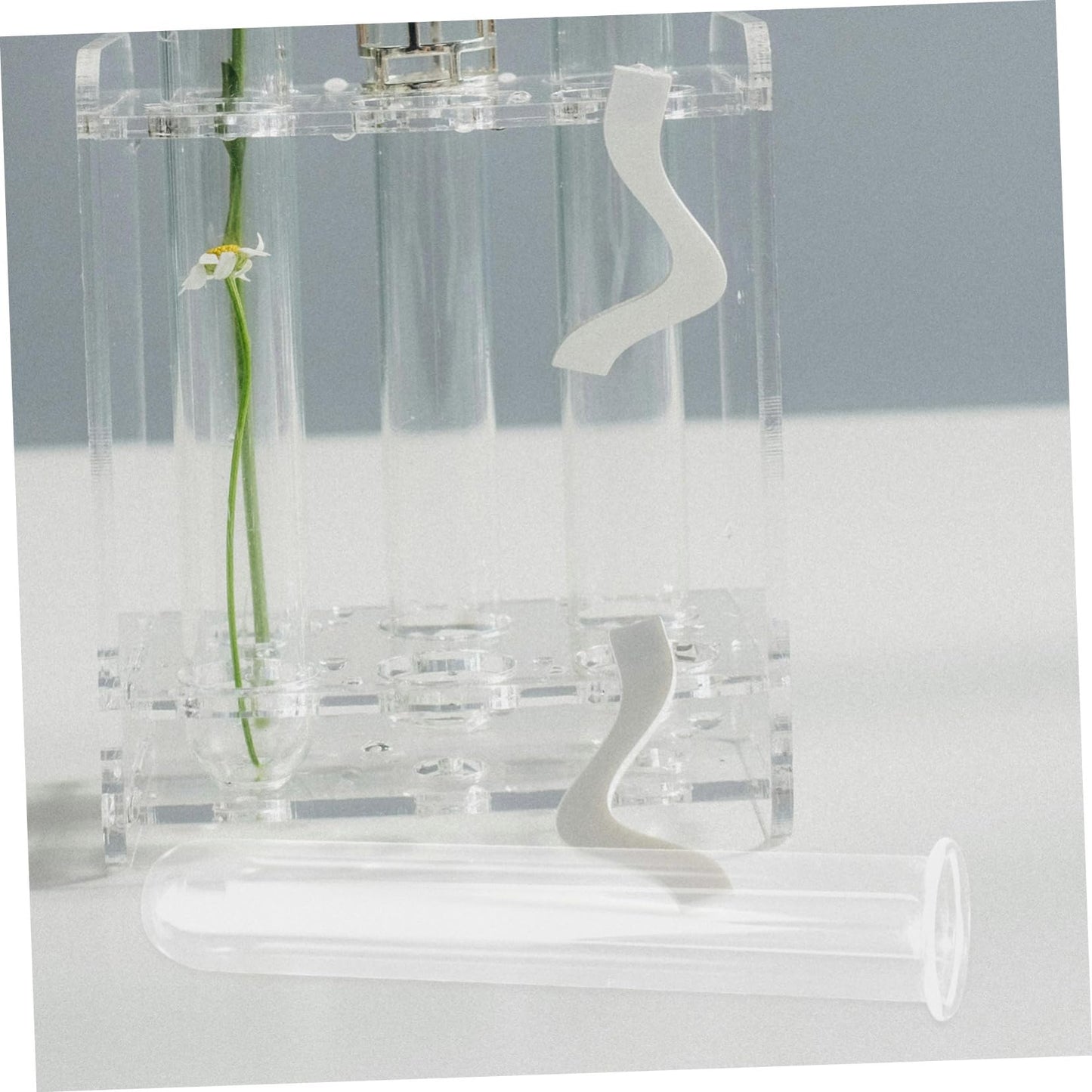 CIYODO 4pcs Glass Hydroponic Test Tube Vase for Flowers Geometric Terrarium Home Plant Decor Propagation Vases