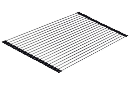 Ahyuan Roll up Dish Drying Rack Over The Sink Kitchen Roll up Sink Drying Rack Portable Dish Drainer Foldable Dish Drying Rack (Warm Gray, 17.8''X17'')
