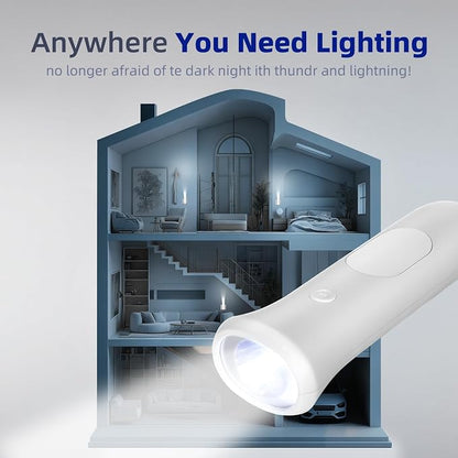 ROSSEX 4 in 1 Emergency Lights for Home Power Failure, 2 Pcs Rechargeable LED Flashlight Plug in Wall, Automatic Turn-On Power Outage Night Light Flashlight for Hurricane Preparedness Items