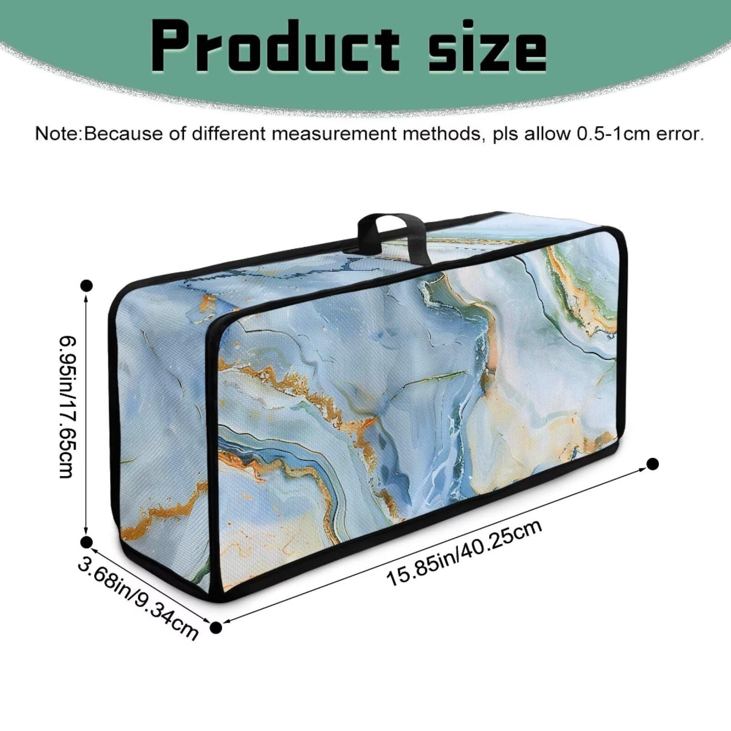 Psesaysky Marble Print Slim Toaster Bread Machine Cover with Handle Fits for Most Standard 2 Slice Long Slot Toasters, Keep Kitchen Appliance Clean Dust-proof Cover