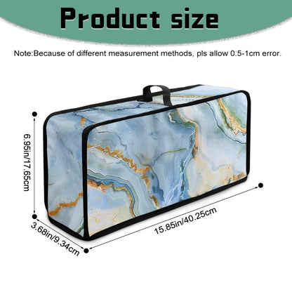 Psesaysky Marble Print Slim Toaster Bread Machine Cover with Handle Fits for Most Standard 2 Slice Long Slot Toasters, Keep Kitchen Appliance Clean Dust-proof Cover