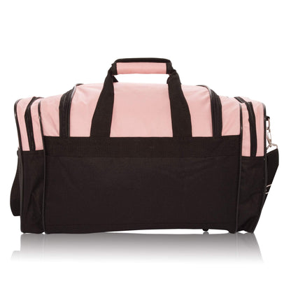 17" Womens Duffle Bag in Pink and Black