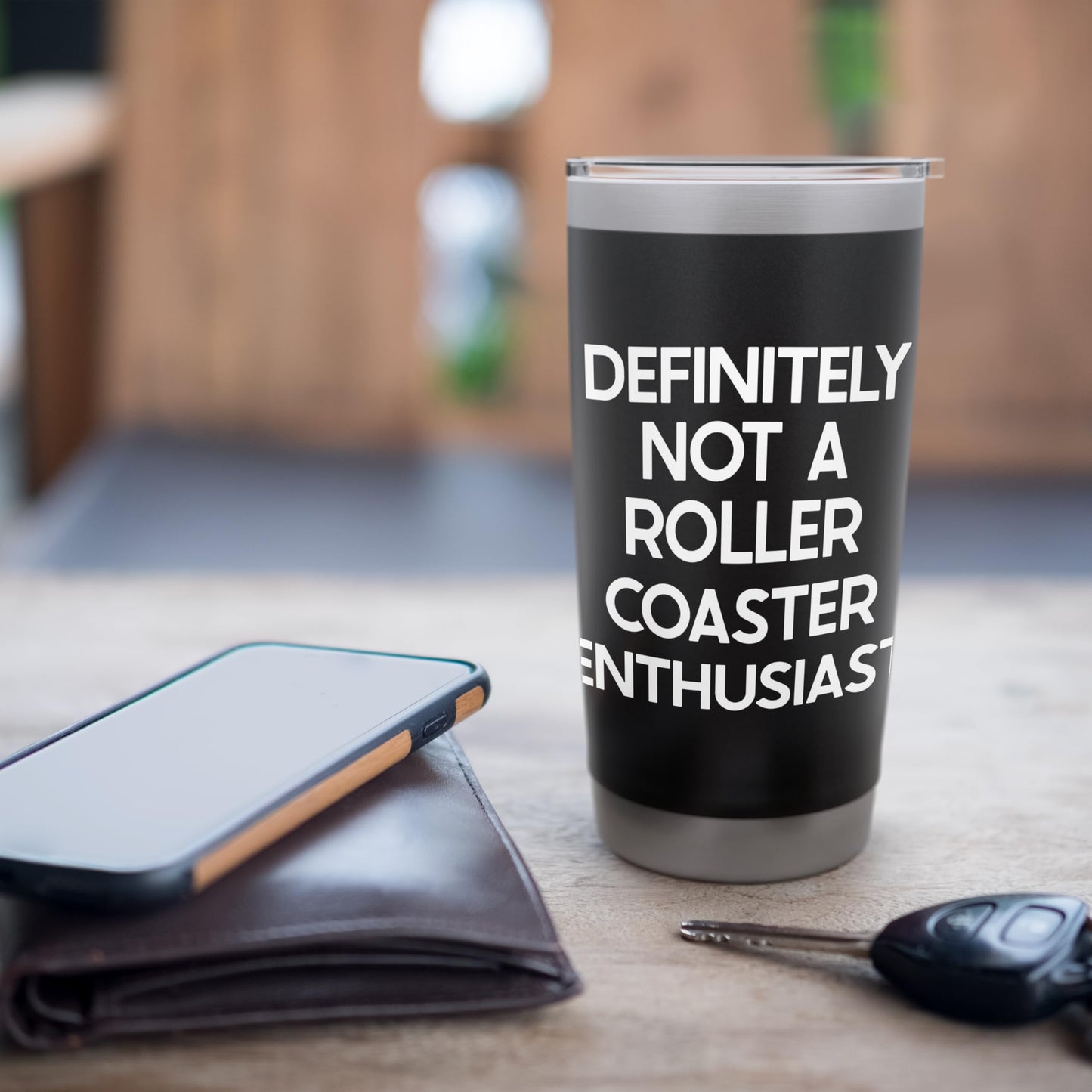 Roller Coaster Enthusiast Saying Tshirt Funny Ironic Humor Stainless Steel Insulated Tumbler