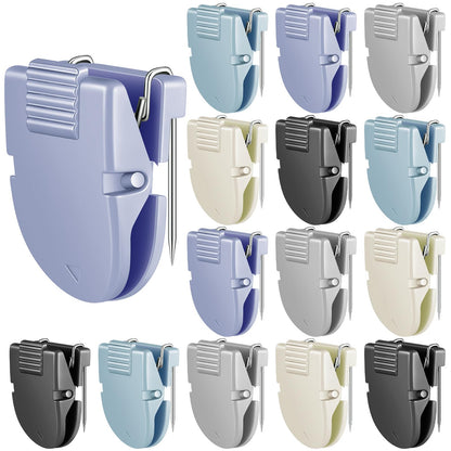Feifeiya 15 Pcs Cubicle Clips Fabric Panel Cubicle Accessories Fabric Partition Panel Wall Clip Office Photos Wall for Notes Memos Standard Size, 40-Sheet Capacity (Blue)