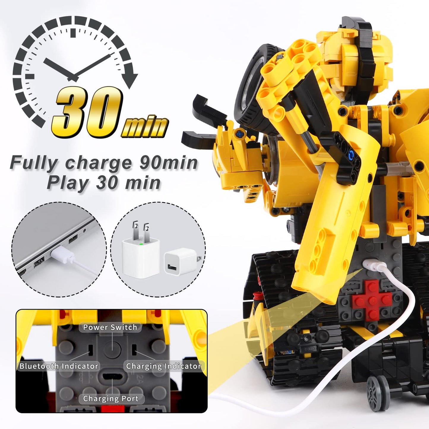 Sciencow 2-in-1 Build a Robot Kit, Remote & APP Controlled Robotic Building Blocks Toys STEM Projects for Kids Ages 8 9 10 11 12 13 14,Chirstmas Birthday Gift for Boys (RC Car)