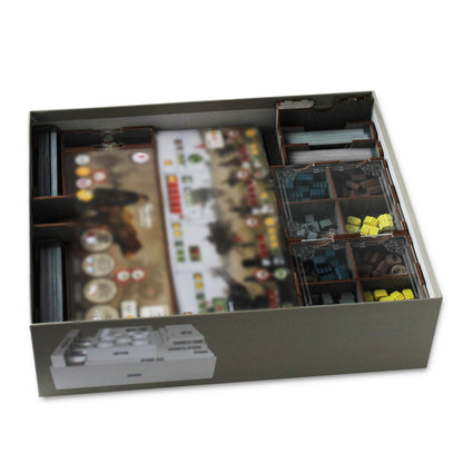Smonex Wooden Organizer Compatible with Scythe Board Game - Box Suitable for Storage Scythe Base Game, Invaders from Afar Expansion and Promo Packs - Kit Token Box Card Insert