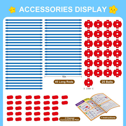 SpringFlower Fort Building Kit for Kids,STEM Construction Toys, Educational Gift for 3 4 5 6 7 8 9 10 11 12 Years Old Boys and Girls,Ultimate Creative Set for Indoor & Outdoors Activity,100 Pcs