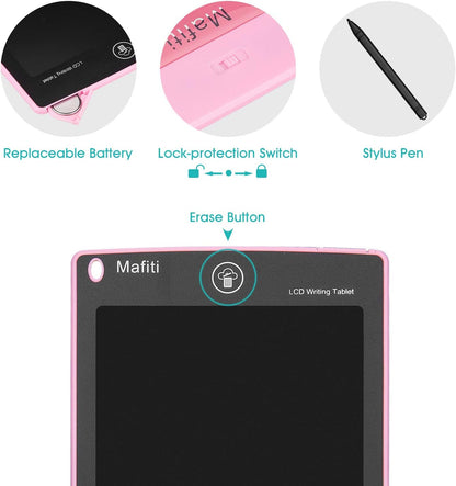 LCD Writing Tablet 8.5 Inch 4 Pack Electronic Writing Drawing Pads Doodle Board Travel Toys for Toddler Birthday Gift for Kids Boys Girls Age 3 4 5 6 7 8