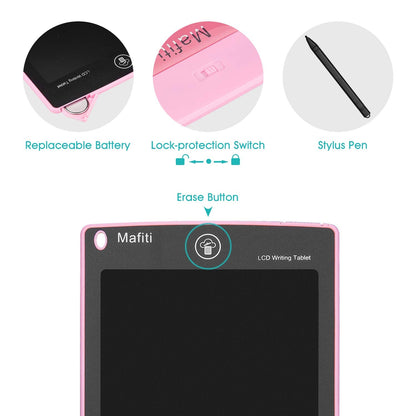 LCD Writing Tablet 8.5 Inch 4 Pack Electronic Writing Drawing Pads Doodle Board Gift for Kids Boys Girls