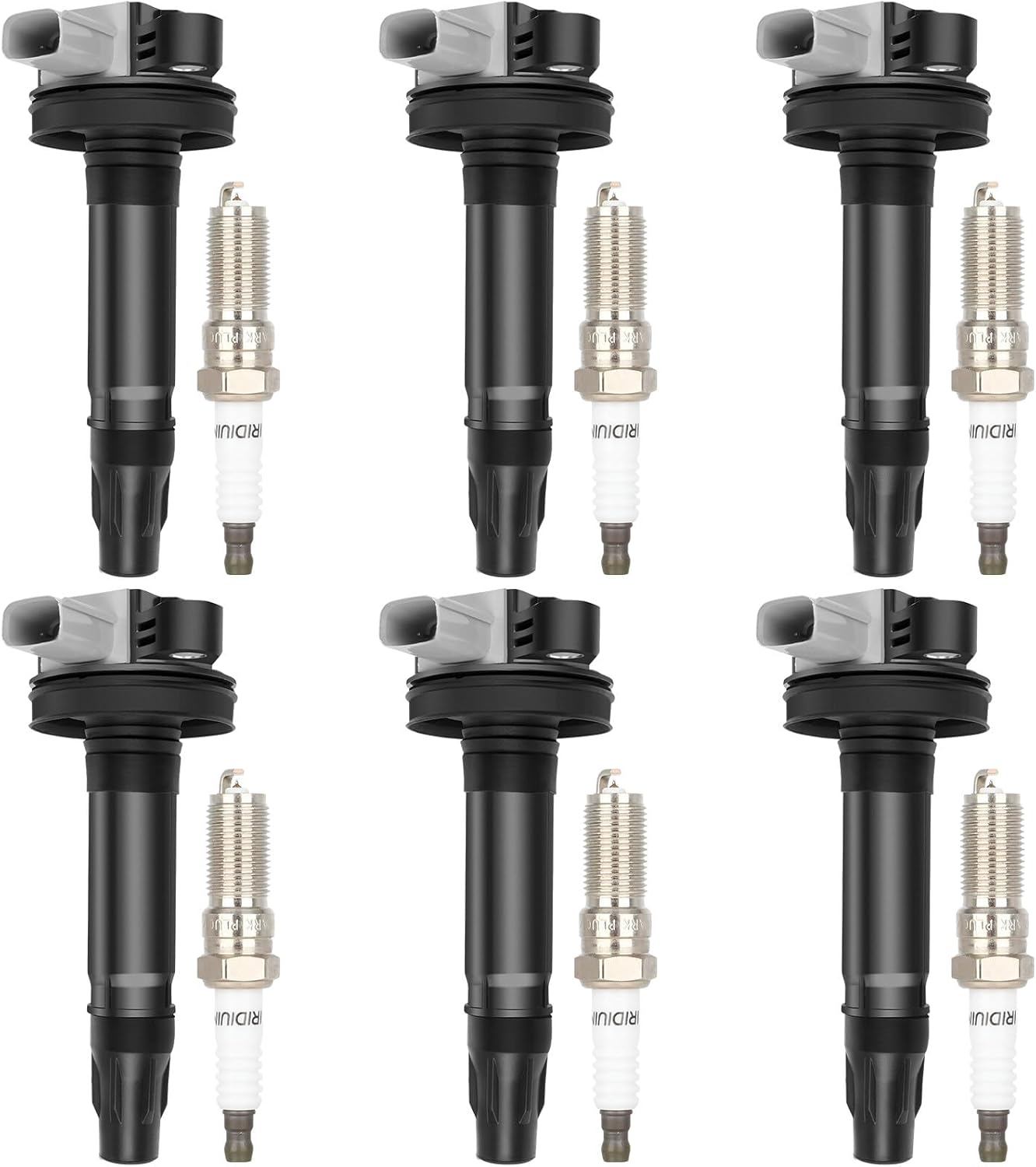 ECCPP 3 ignition coils with 3 iridium Spark Plugs,UF808,coils packs,for Smart Fortwo 2016-2017 0.9L‎224332428R,UF-808