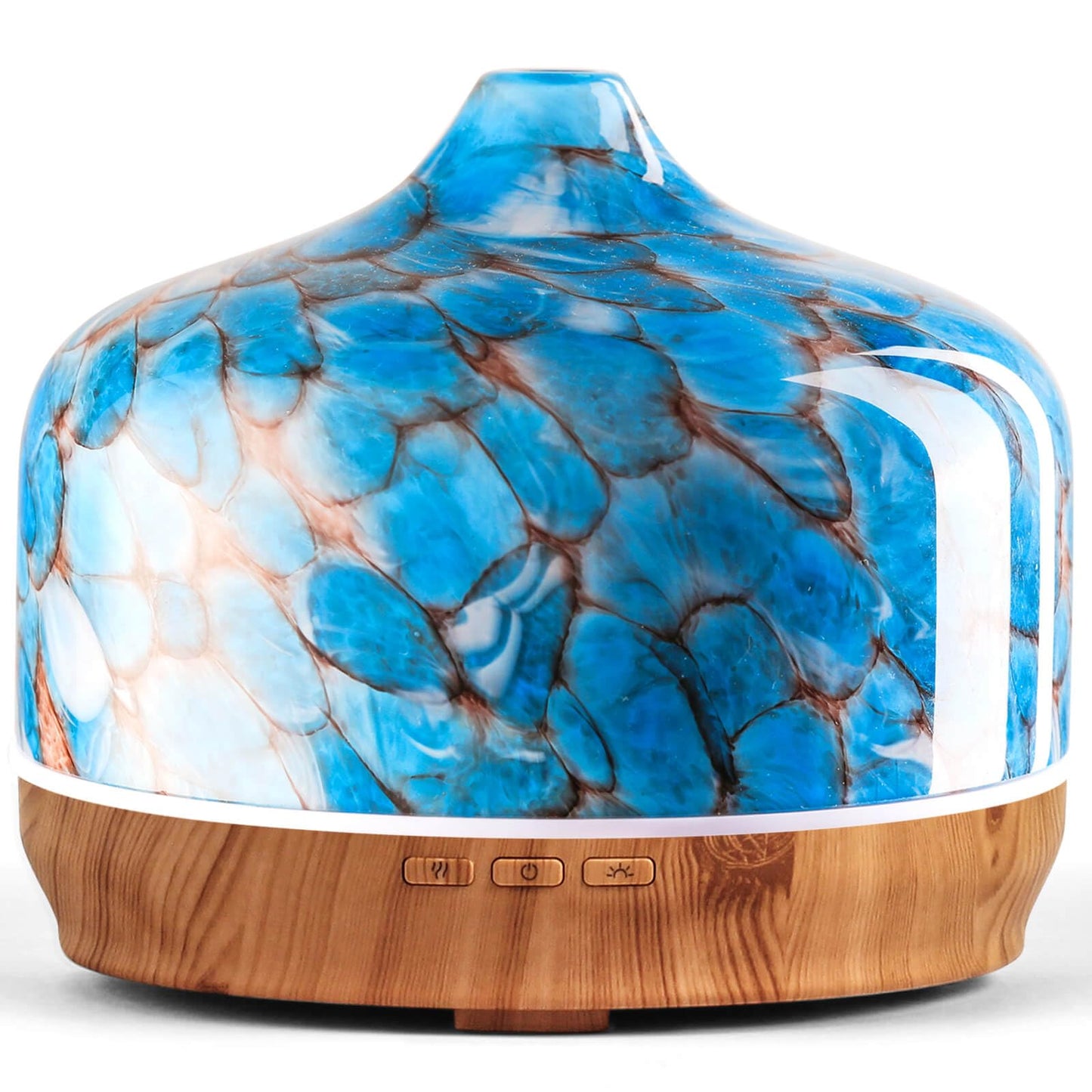 Porseme 500ml Essential Oil Diffuser, Aroma Ultrasonic Humidifier with Remote Control, BPA Free, Auto Shut-Off, Timer Setting for Large Room Sleeping Yoga