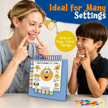Thought-Spot I Know What to Do Flipbook | Emotions Wheel & Feelings Chart | Emotional Regulation Tool for Home, Class, or Calm Down Corner | Helps Kids Learn Coping Skills | Autism Must-Have