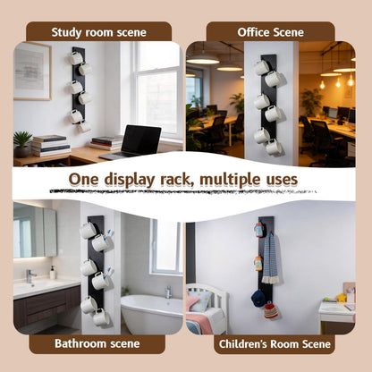 Yohsnor Coffee Mug Hanger Wall Mount - Stylish and Durable Storage Rack for Hanging Coffee Cups, Space-Saving Vertical Design, Fits Most Mugs and Travel Cups, Perfect for Kitchen and Office Use