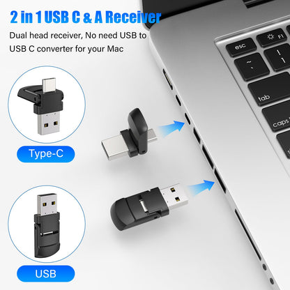 Presentation Clicker Wireless Presenter Remote Clicker, USB C PowerPoint Clicker for Presentation, RF 2.4GHz Computer Presenter Clicker Slide Advancer for Google Slides,Mac,Laptop