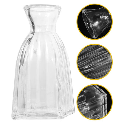 QUMIIRITY 4pcs Glass Hydroponic Vases Terrarium Flower Vase Set for Home Decor Table Centerpiece Glass Containers for Indoor Green Plants