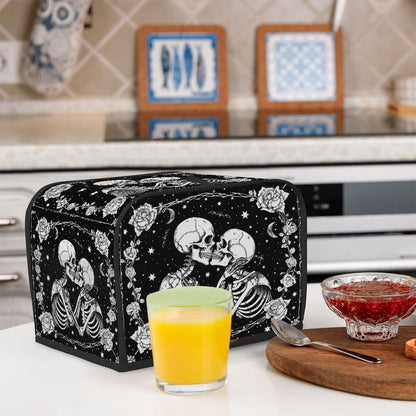 Toaster Cover 4 Slice Wide Slot Halloween Skull SkeletonBread Toaster Oven Dustproof Cover Small Appliance Kitchen Covers Dust and Fingerprint Protection for Women Gift 4 Slice
