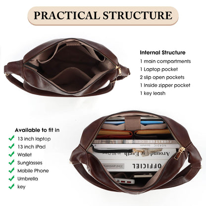 Hobo Bags for Women, Soft Leather Women Crossbody bag, Stylish Slouchy Shoulder Bag Purses for Women