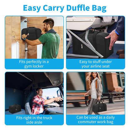 Small Gym Bag 14 inch lightweight Carry On Mini Duffel Bag for Travel Sport - Black
