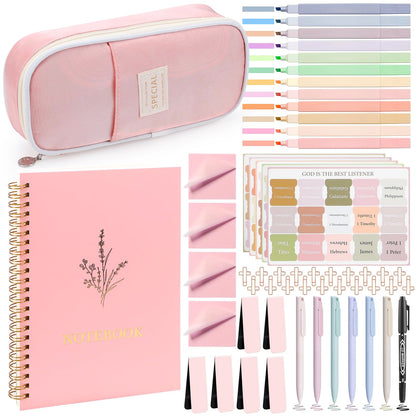 Bible Study Supplies, Bible Journaling Kit, Bible Study Kit for Women, Aesthetic Book Annotation Kit, Bible Study Tools, Christian Gifts for Women, Christmas Gift