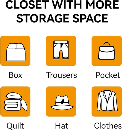 COFaR 71" Metal Wardrobe Closet with Adjustable Hanging Rod & 2 Shelves, Freestanding 2-in-1 Armoire Cabinet with Large Top/Bottom Storage, White Steel Closet Organizer