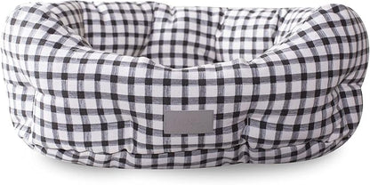 Fringe Studio Painted Gingham Medium Round Cuddler (215009),Multicolored