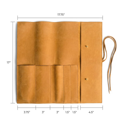 Rustic Leather Knife Roll Case, Durable Chef Knife Bag for Professional Chefs, Knife Roll Bag, Portable Carrying Case for Knives and Tools, Ideal for Culinary Travel, Knife Bags for Chefs Professional