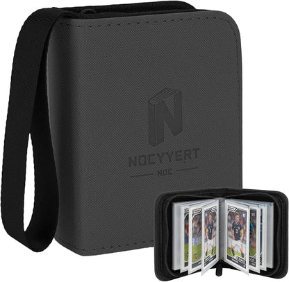 Trading Card Binder, Mini 1-Pocket Trading Card Binder with 20 Pages, Portable Card Album Holds 40 Cards for TCG, MTG, Sports Cards & Game Cards etc(Black)