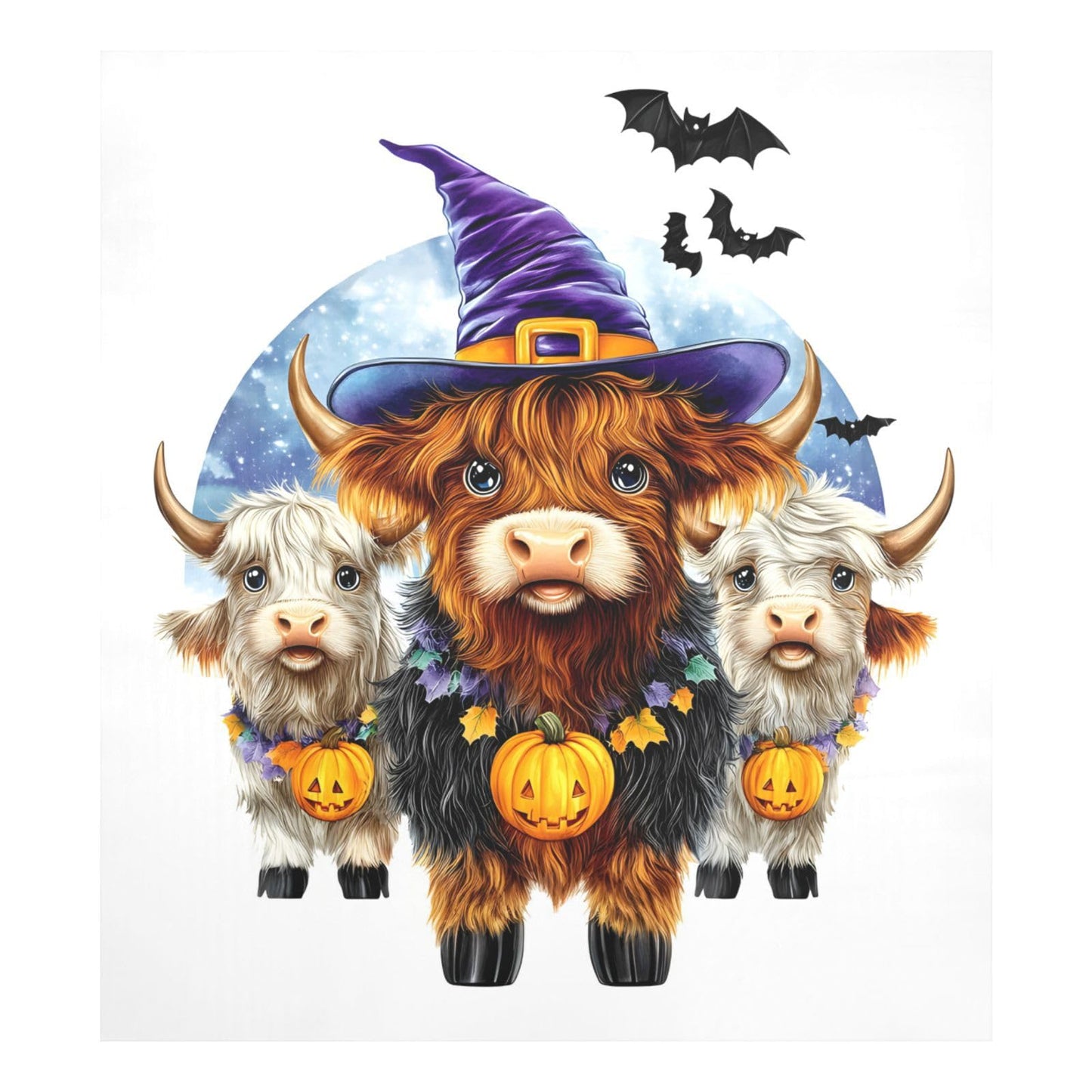 Dishwasher Magnet Cover Front Door Highland Cows Halloween Funny Decorative Refrigerator Covers Magnetic Sheet Sticker Wash Machine Fridge Panel Decal for Kitchen Appliance 23x26 in