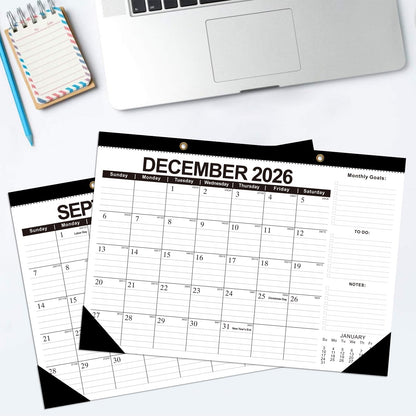 ZTX 2026 Calendar Desk Calendars as Big Deskpad or Large Hanging Wall Planner for Home Classroom School Large Desk Calendar 22"x17"Jan.2026-Jun.2027