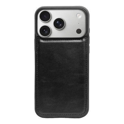 HARDISTON Genuine Leather Handmade Wallet Case Compatible with iPhone 17 Pro - MagSafe Compatible - Detachable Magnetic Flip Cover with Card Holders - Horizontal Kickstand (Black)