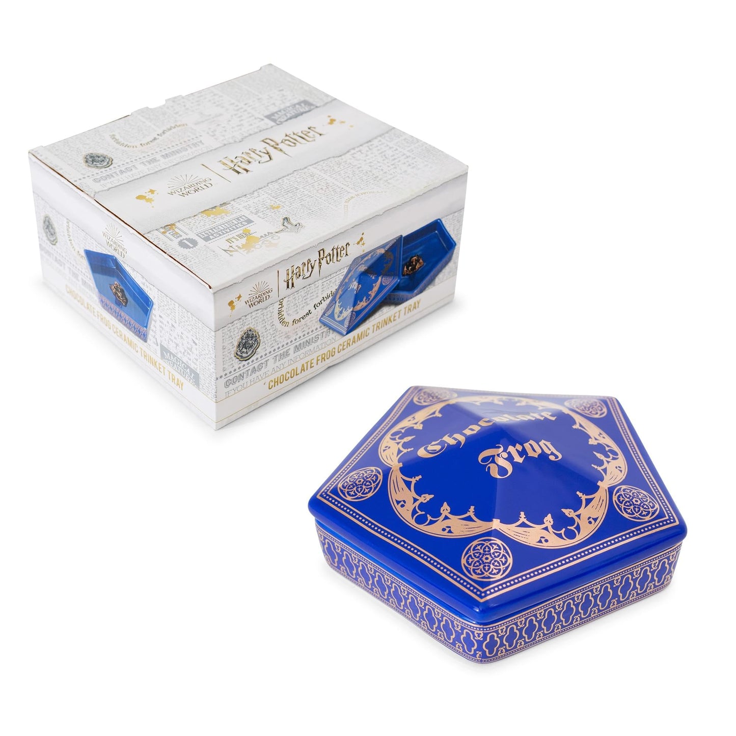 Ukonic Harry Potter Chocolate Frog Ceramic Trinket Tray, Storage Dish Organizer for Jewelry, Accessories, Keys, Small Mementos and Valuables