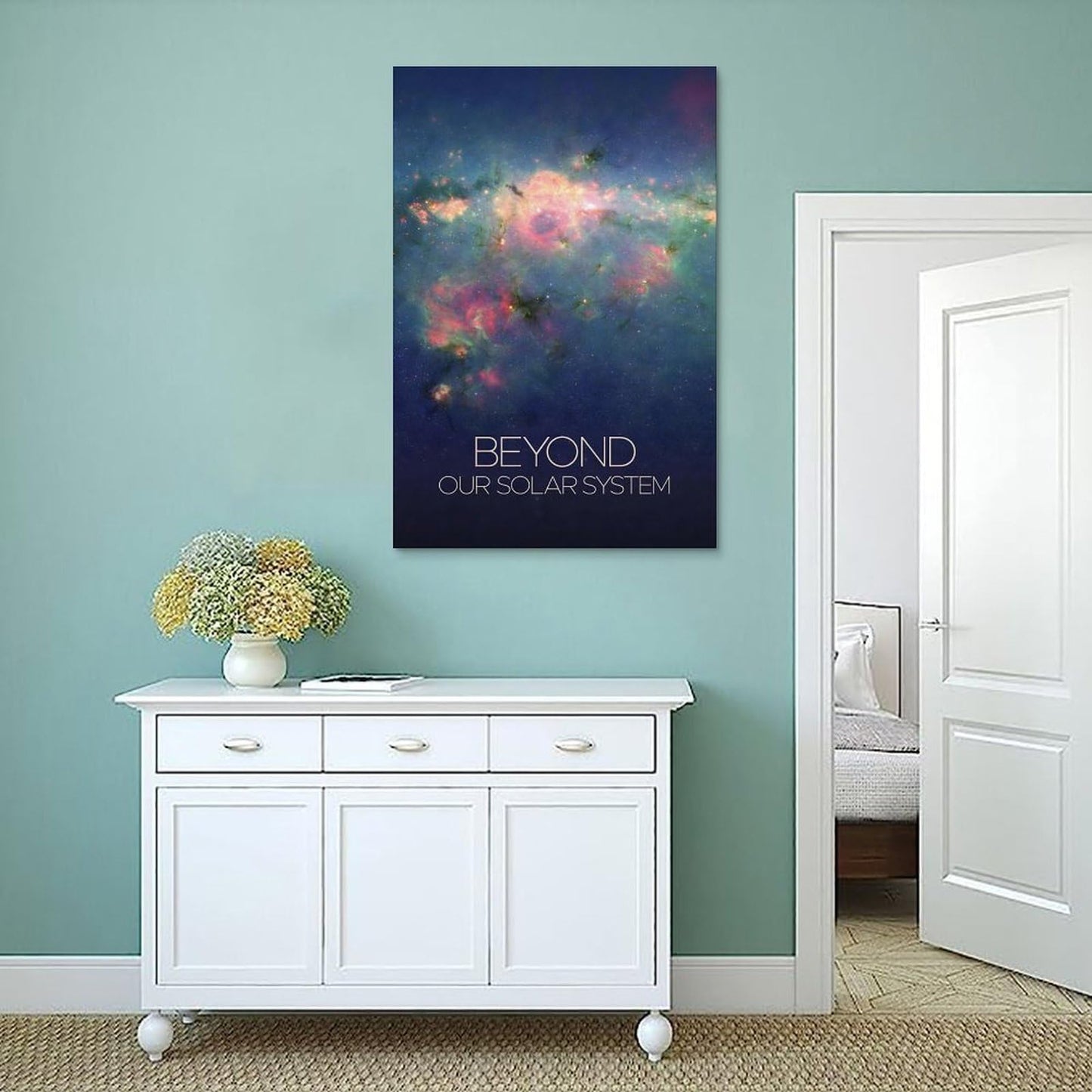 Galaxy Canvas Wall Art 16x24 Inch Unframed – Nebula Star Cluster Astronomy Poster Print Beyond Solar System, Space Decor for Classroom, Kids Room, Office, STEM Science Gift