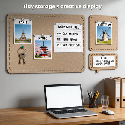 TOMAIX 47 x 24 Felt Bulletin Board Set, Self-Adhesive Background Display Board, Suitable for Office, Classroom, and Home Decoration, Can Be Used to Stick Notes, Photos, and Memos(Camel)