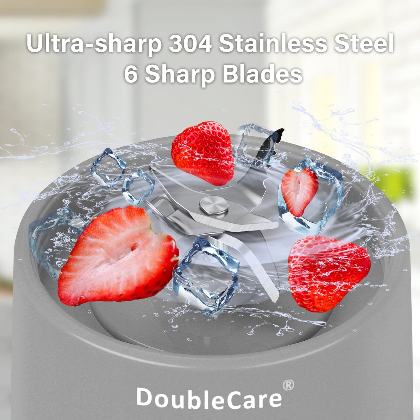 Portable Blender Cup,Electric USB Juicer Blender,Portable Juicer For Shakes and Smoothies, juice,380ml, Six Blades Great for Mixing,light purple